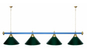 Лампа STARTBILLIARDS 4 пл. RAL (плафоны коричневые,штанга коричневая,фурнитура медь)