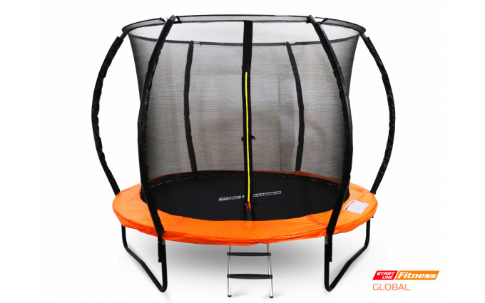 Батут GLOBAL SLF 8 футов с внутренней сеткой и лестницей Батут GLOBAL SLF 8 футов с внутренней сеткой и лестницей